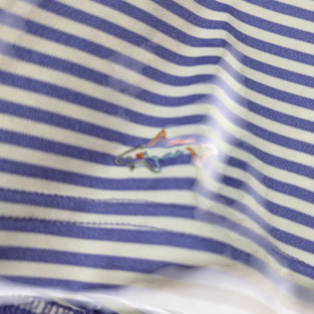 GREG NORMAN Purple Striped Golf Short Sleeve Polo Men's Size XL Play Dry - Picture 8 of 10